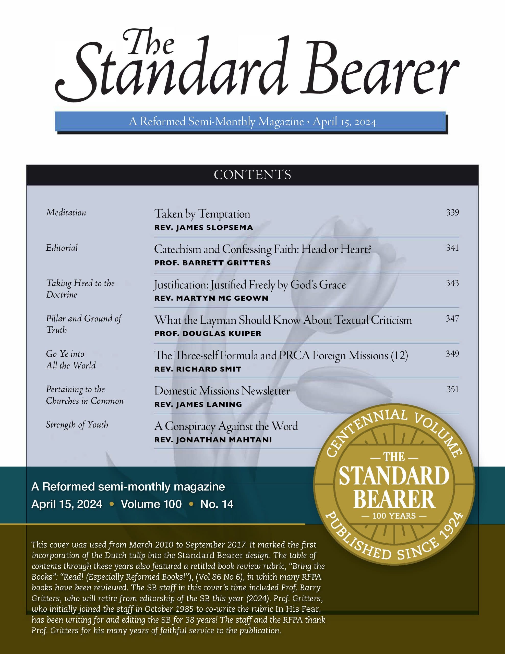 Volume 100, Issue 14