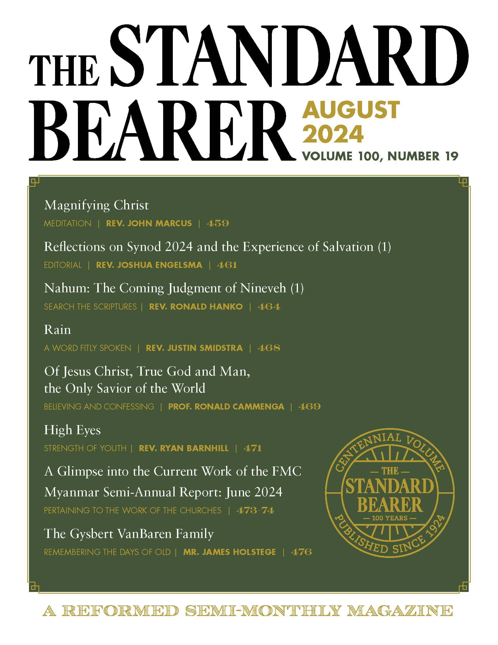 Volume 100, Issue 19